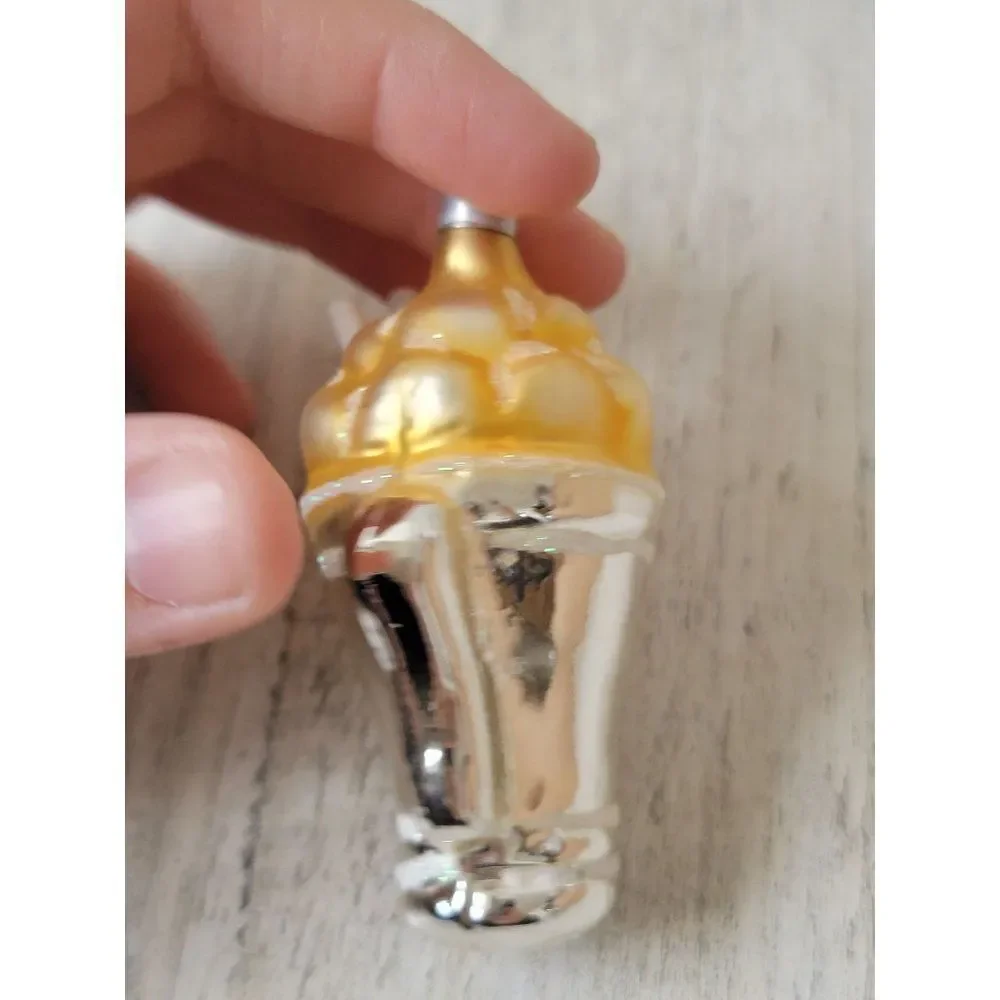 Milkshake blown glass ornament Xmas‎ decor